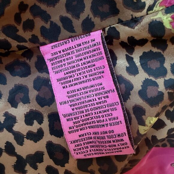 Betsey Johnson Pink Raincoat Anorak Jacket Hooded Drawstring Zip Cinched Waist - Picture 12 of 13